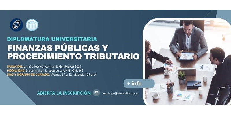 Diplomatura Universitaria en Finanzas Públicas y Procedimiento Tributario