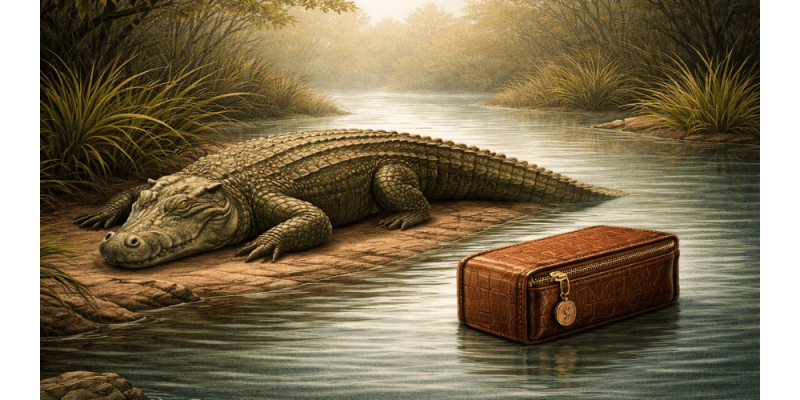 Cocodrilo que se duerme es cartera