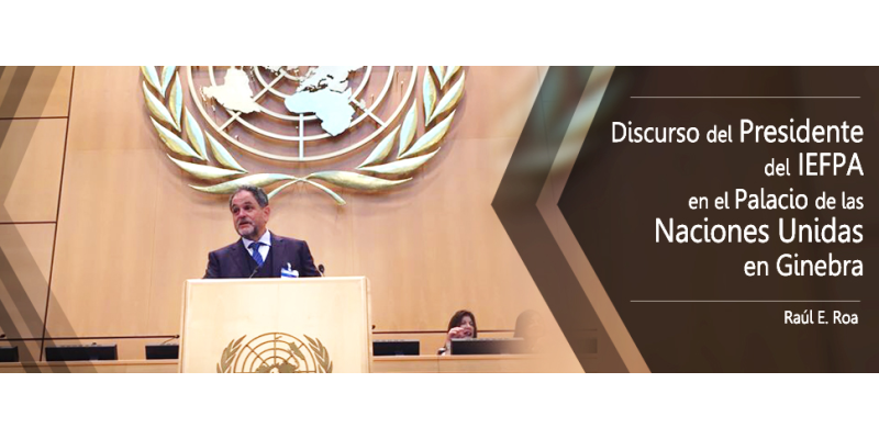 Discurso del Presidente del IEFPA en la ONU